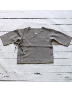 Wrap Shirt Silver Linen I...